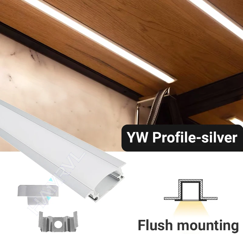 0.5M 2-30pcs Led Aluminum Profile Channel Diffuser Holder U/V/W Shape Black/silver Linear Light Bar Ceiling Wall Corner Lighting