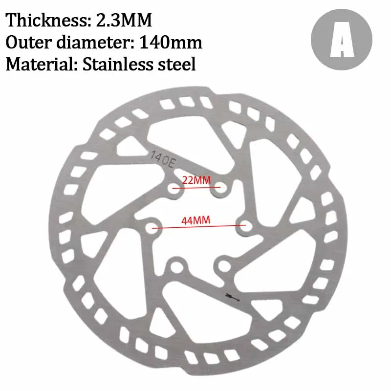 Motorcycle 140mm Disc Brake Rotor Stainless Steel 6 holes for Electric Scooter ATV QUAD Accessories