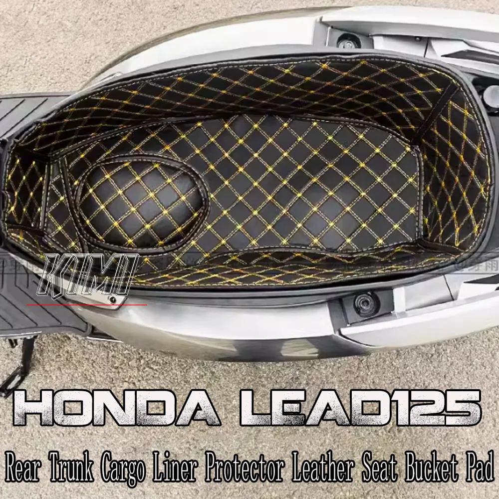 

For HONDA LEAD125 LEAD 125 2022 Motorcycle Rear Trunk Cargo Liner Protector Leather Seat Bucket Pad