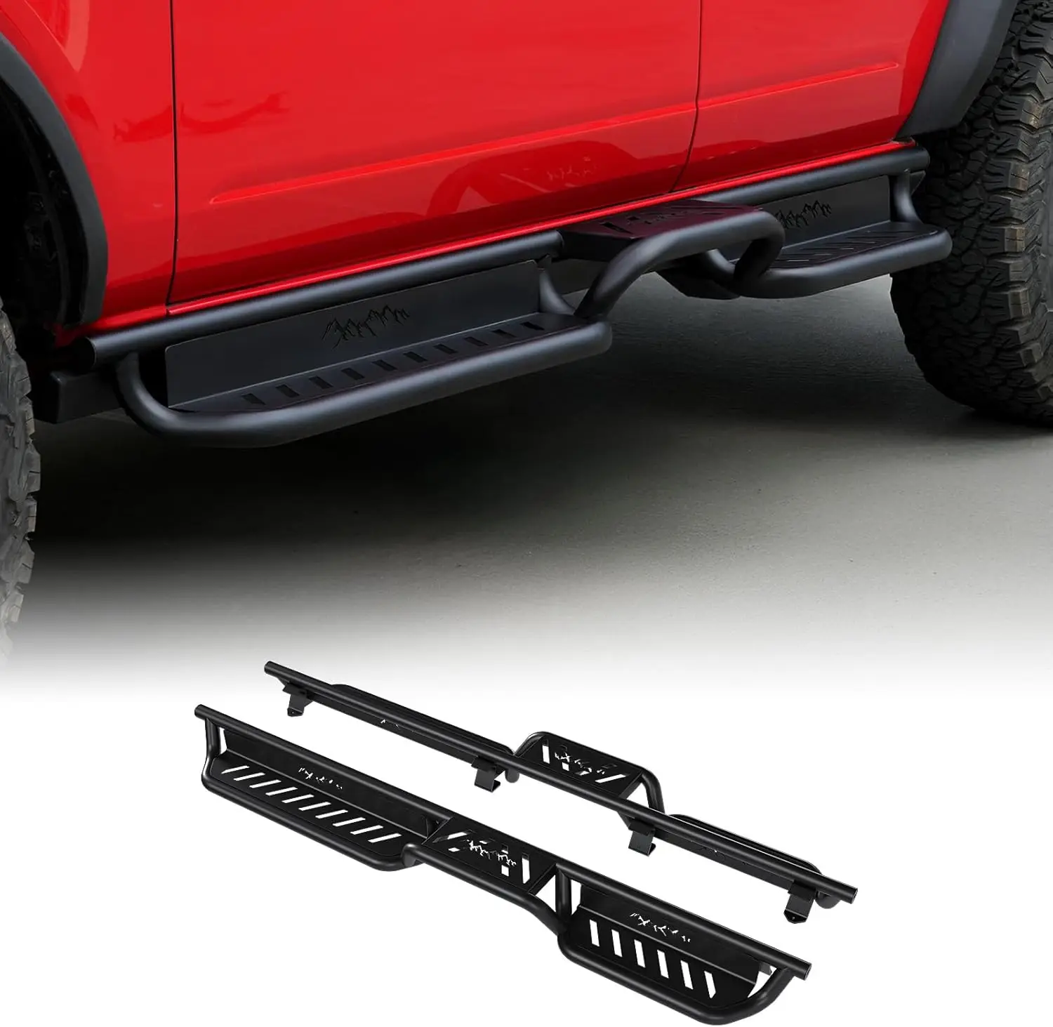 

Running Boards for Ford Bronco 2021-2025 4 Door, Heavy Duty Black Nerf Side Step Bars for Bronco Accessories