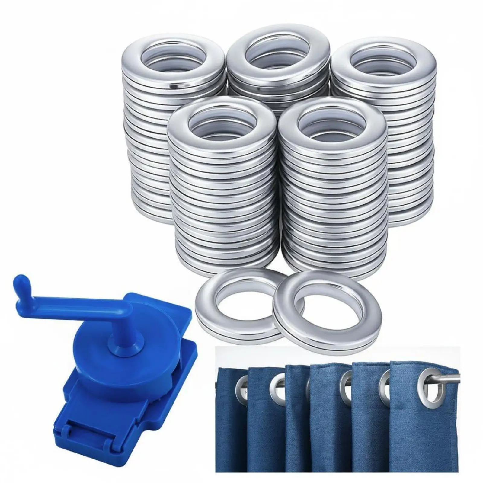 Curtain Ring Grommet Kit Rotary Cutter Manual Puncher Fabric Eyelet Tool for Home Custom Curtains and Drapes