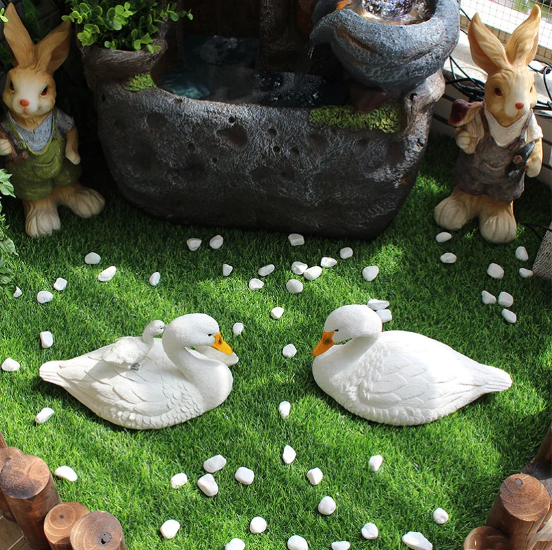 Pastoral Creative White Duck Resin Ornaments Outdoor Garden Villa Figurines Crafts Landscape Lawn Courtyard Sculpture Decoration