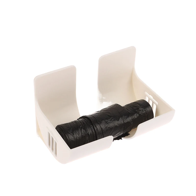 4Pcs Wall Mounted Trash Bags Holder Garbage Bag Storage Box Organizer Plastic Bag Film Container Dispenser For Kitchen Shelf