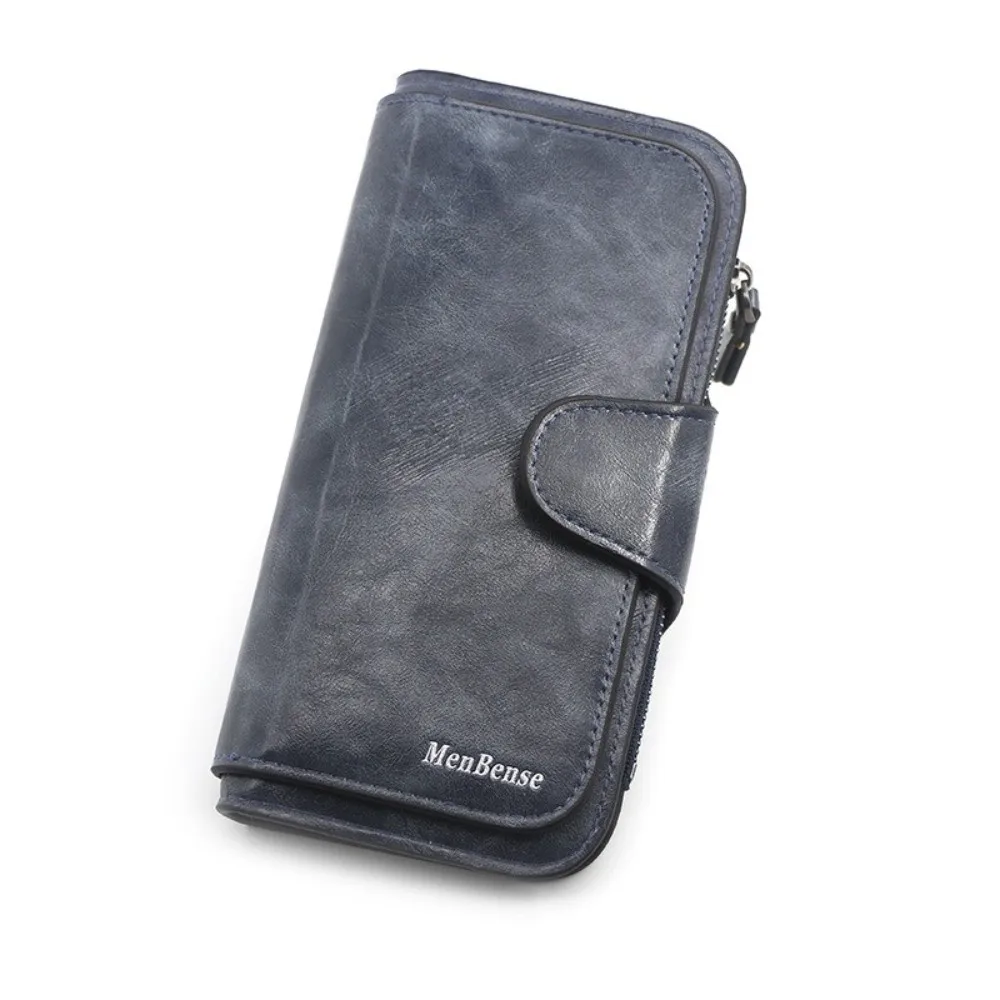 Dompet Panjang Wanita Kapasitas Besar Dompet Kulit PU Warna Solid Multifungsi Tas Clutch Multi Kartu Gaya Korea Wanita