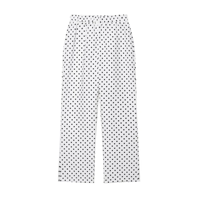 طقم نسائي خريفي 2025 معطف طويل منقط مع شورت وبنطلون طويل ملابس رياضية كاجوال أزياء نسائية عصرية