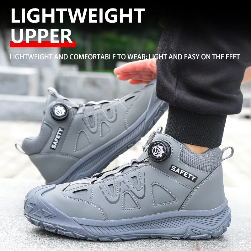 2026 Outdoor-Arbeitssicherheitsstiefel, durchtrittsichere, stoßfeste Stahlkappenschuhe, industrielle Schutzschuhe, Sicherheitsschuhe, Arbeitsschuhe – Detail 16