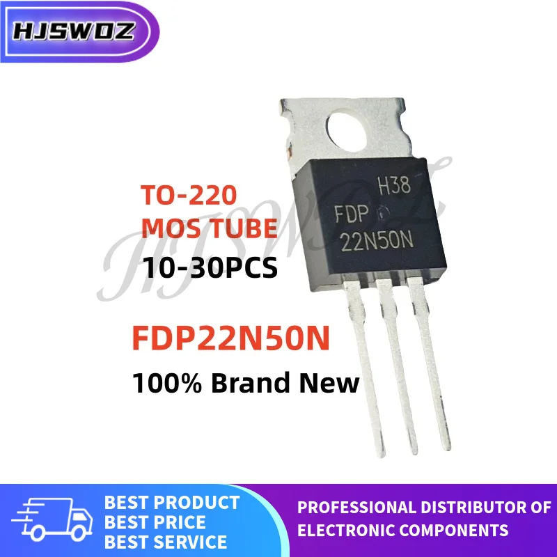 10-20-30Pcs 100% New FDP22N50N FDP 22N50N MOSFET Field-effect Transistor TO-220