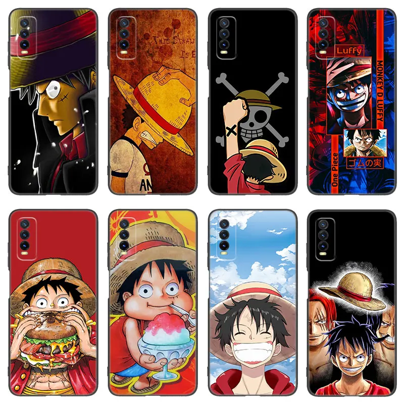 One Piece Anime Silicone Phone Case For V27 V30 Pro V29e Y27 Y55 Y78 5G Y02S Y15S Y17S Y21S Y33S Y76S Y16 Y22 Y35 Y36