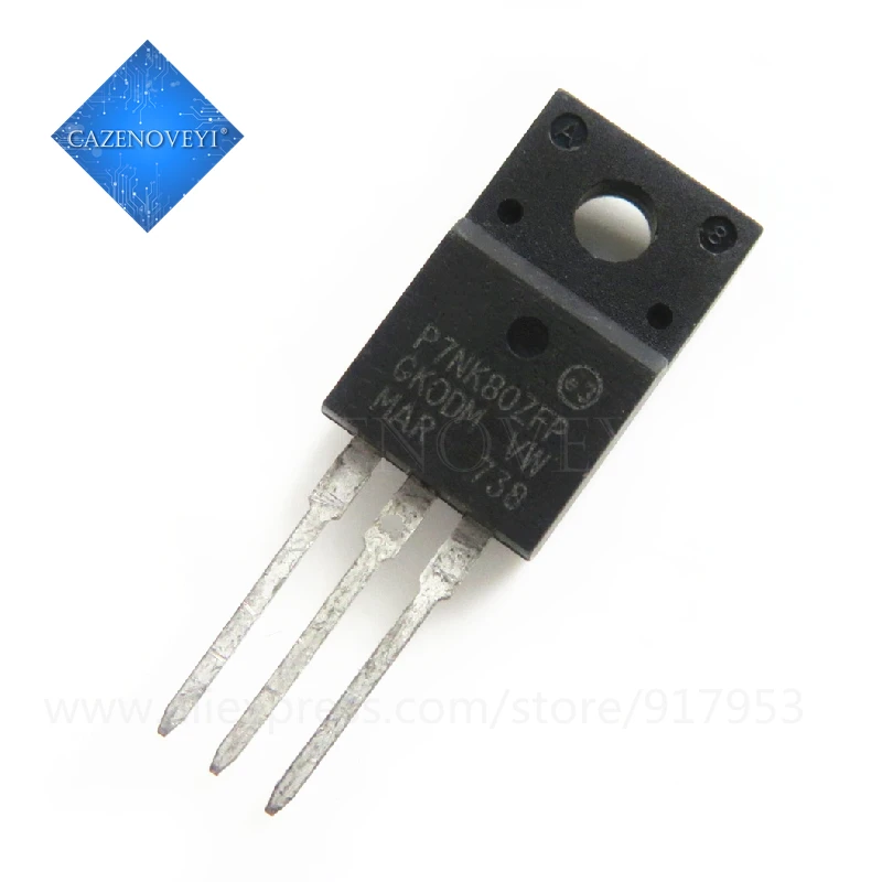 

5pcs/lot STP7NK80ZFP P7NK80ZFP STP7NK80 7NK80 7A 800V In Stock