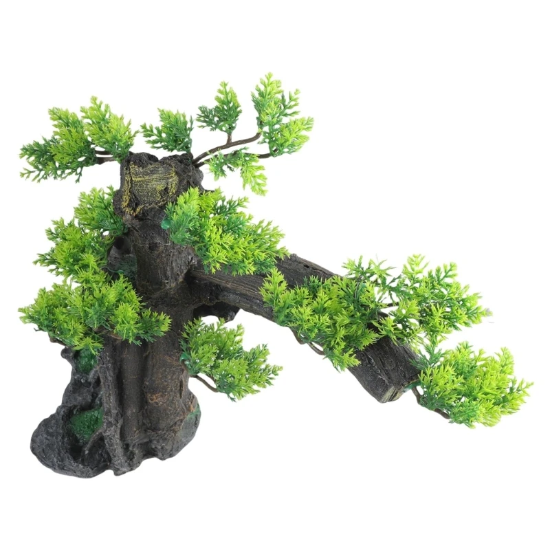 Landscape Pine Tree House Landscape Fish Tanks Decorations for Aquariums Terrarium Shrimp House Ancient Ornaments