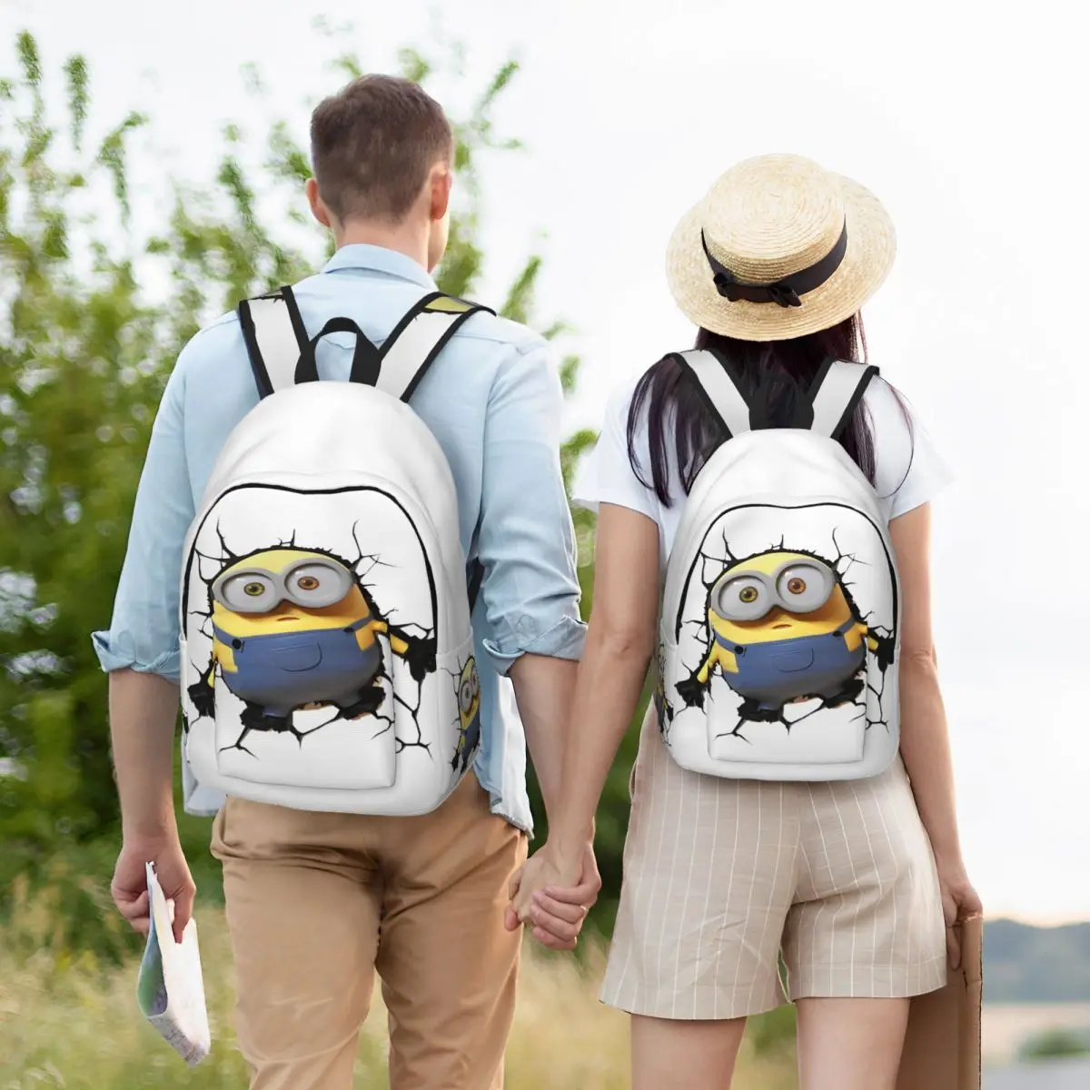 Minions Shocking Cattivissimo Me Zaino per uomo Donna Scuola Business Daypack 2024 Cartoon Nuova borsa a tracolla per laptop leggera