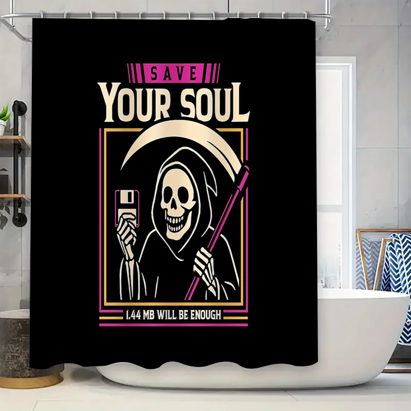 

Готический жнец Хэллоуин занавеска для душа череп мрачная смерть ужас жуткий декор темный макабр готический домашний декор для ванной комнаты настенный гобелен