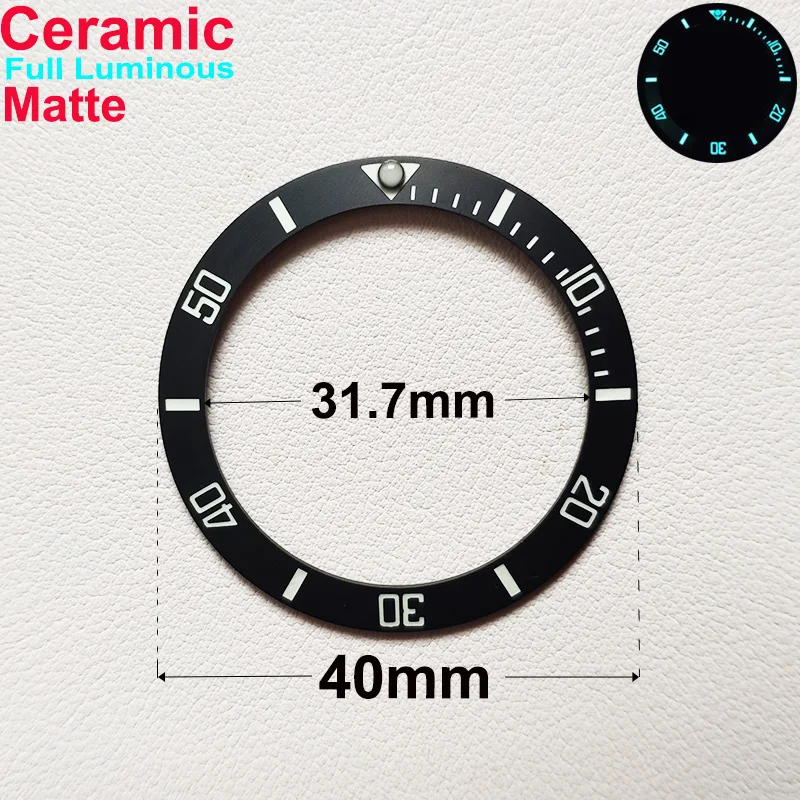 40mm * 31,7mm Keramik-Uhrenlünetteneinlage Passend für 42mm bis 44mm Taucher-GMT-Yacht-Sea-Dweller-Uhrengehäuse Uhrenring-Zubehör – Detail 35