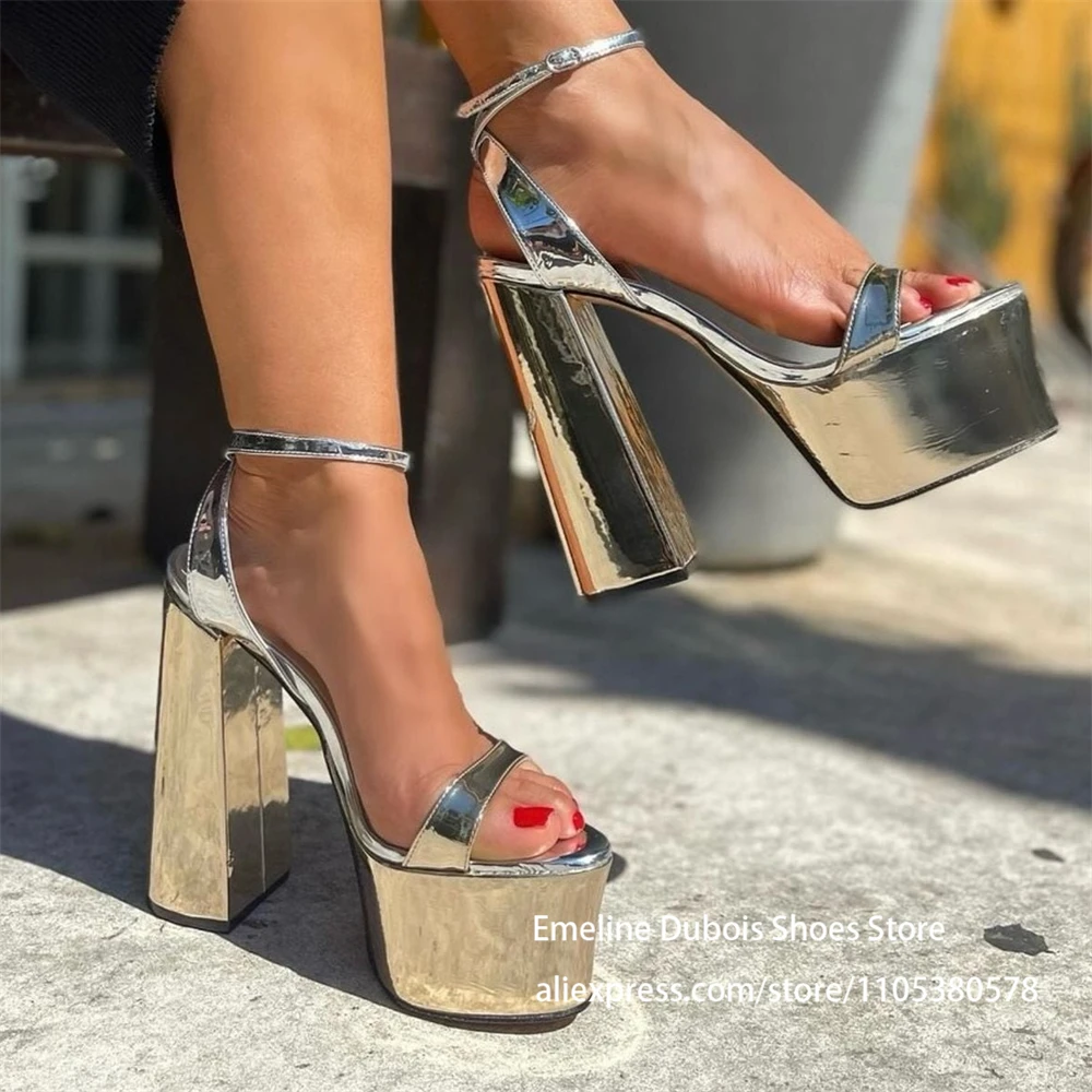 

Элегантные летние босоножки на массивной платформе с высоким каблуком, на шнуровке, с открытым носком, золотистые, серебристые, большие размеры, женские туфли на каблуке, индивидуальный цвет