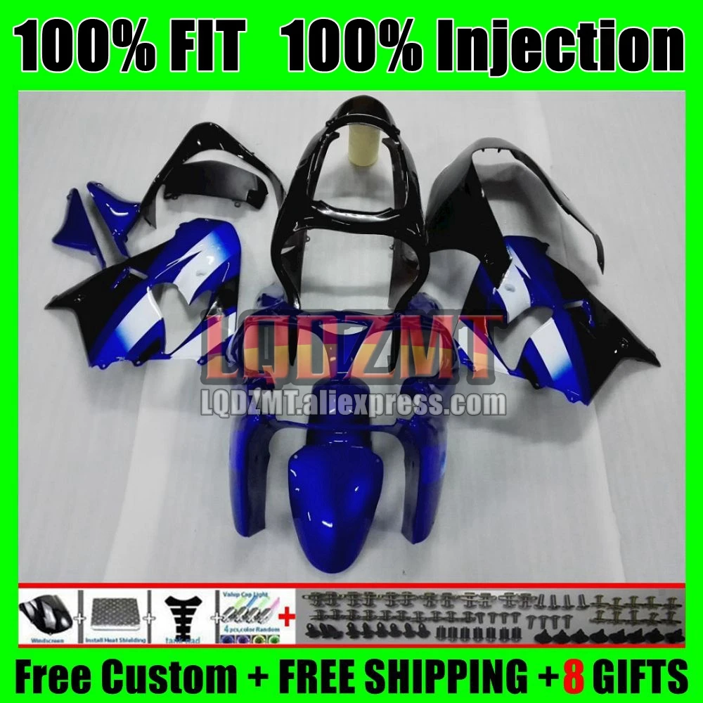 Injection Body For KAWASAKI NINJA ZX9 R ZX 9R 900CC ZX9R Factory Blue 98 99 55No.10 ZX 9 R 900 CC ZX900 ZX-9R 1998 1999 Fairing