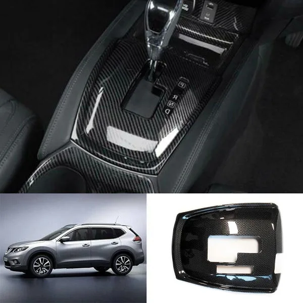 RHD Car Gear Shift Knob Sticker Panel Frame Trim Cover Interior Decorative for Nissan X-Trail T32 Rogue 2014-2018car