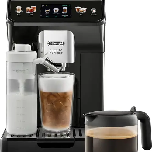 Delonghi 전자동 커피 머신, 자동 에스프레소 커피 메이커, ECAM450.76.T, 1.8L, 300g 용량, 1450W, 19 바 