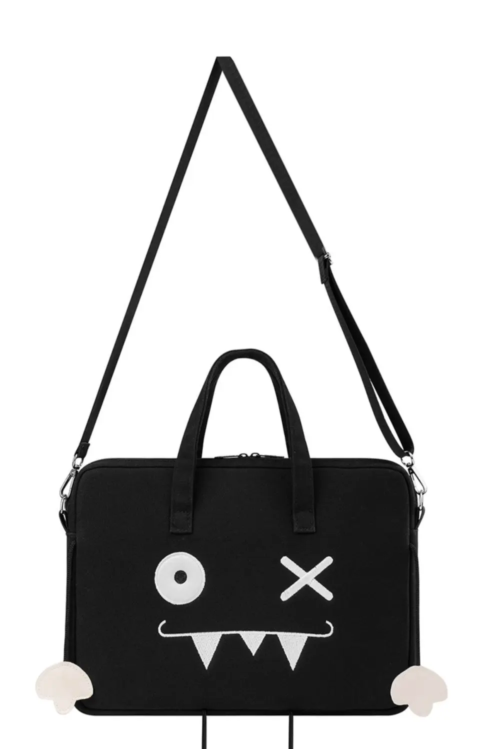 Ins الكرتون الأسود حقيبة لابتوب ماك بوك اير برو 13.3 14 بوصة آي باد كمبيوتر محمول حافظة دائم المحمولة حقيبة يد للسفر حقيبة كروسبودي #5