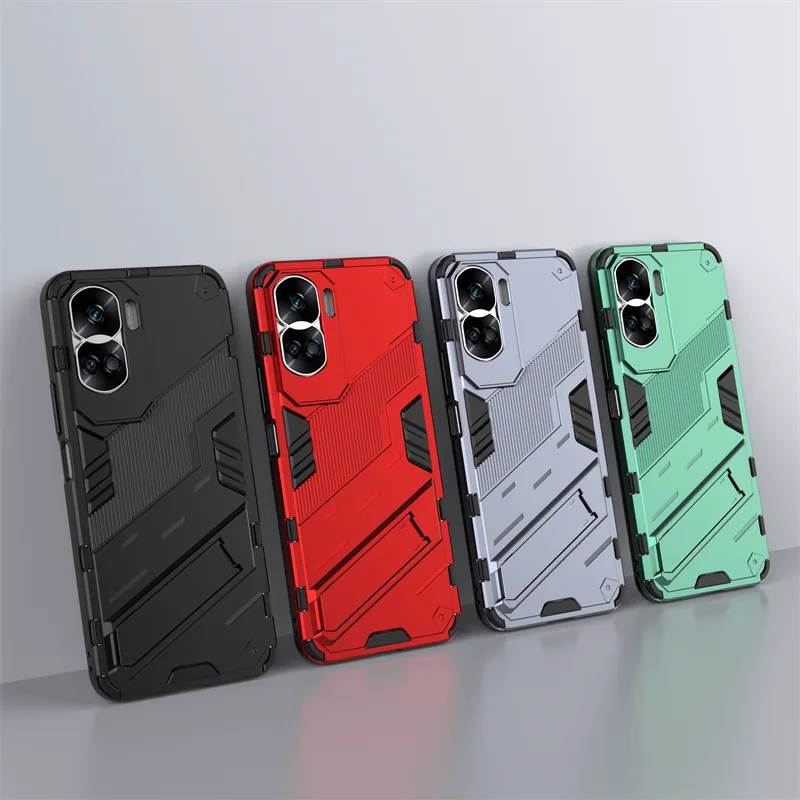 

For Honor 90 Lite Cover Case Honor 90 Lite Coque Funda Armor Shockproof Hard Stand PC Bracket Phone Bumper For Honor 90 Lite