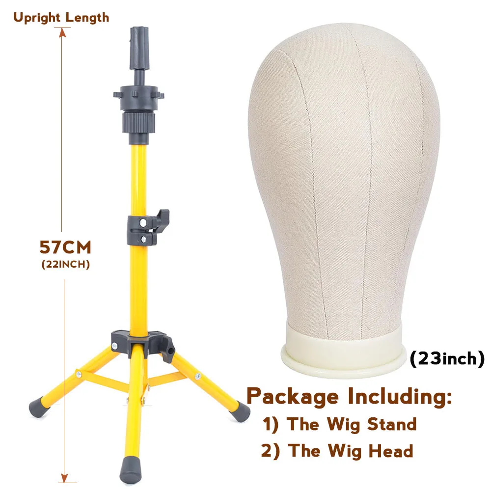 Canvas Wig Stand with Tripod Head