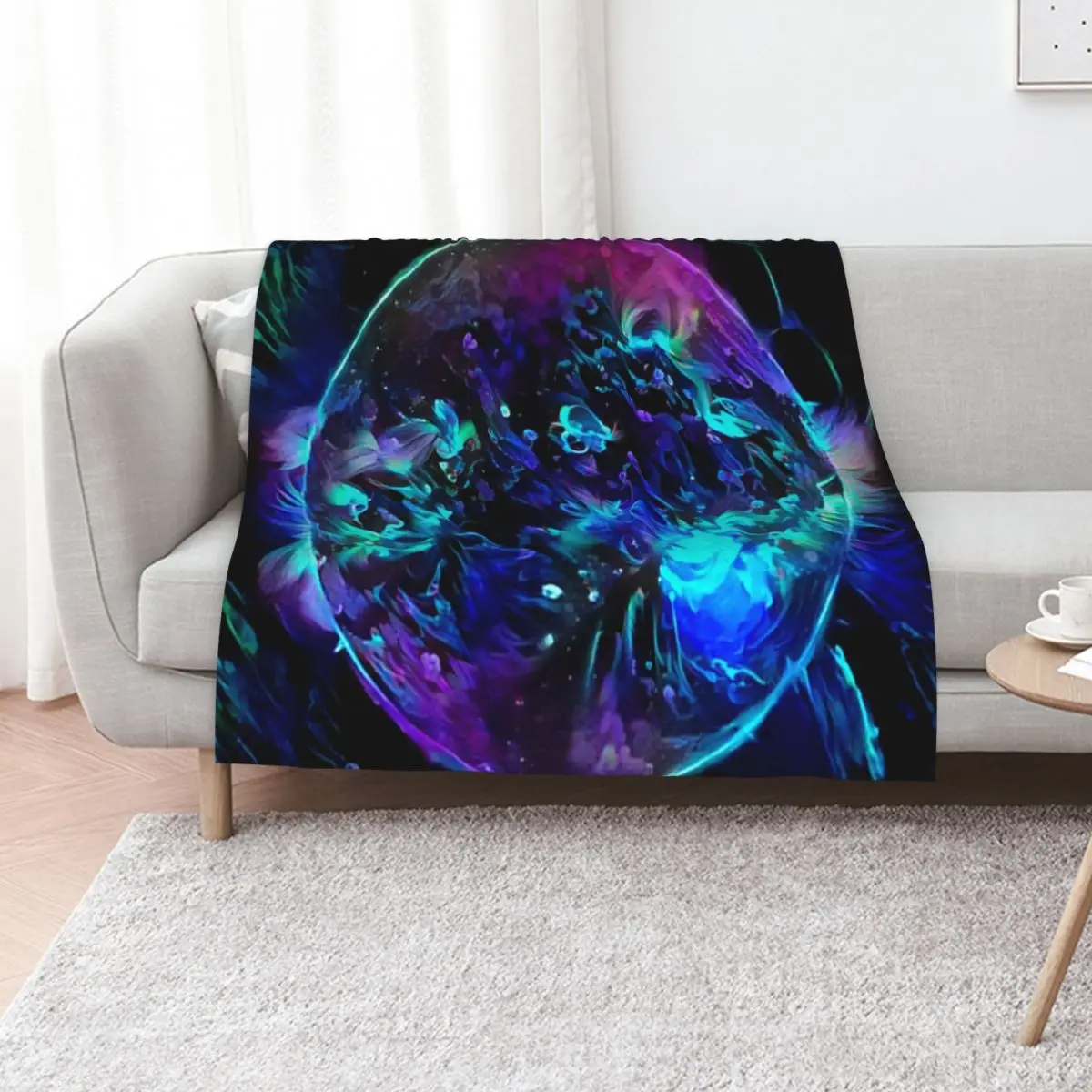 Blacklight Impressions of a Dwarf Star Throw Blanket Thermal Decorative Sofa Tourist Soft Beds Plush Travel Blankets