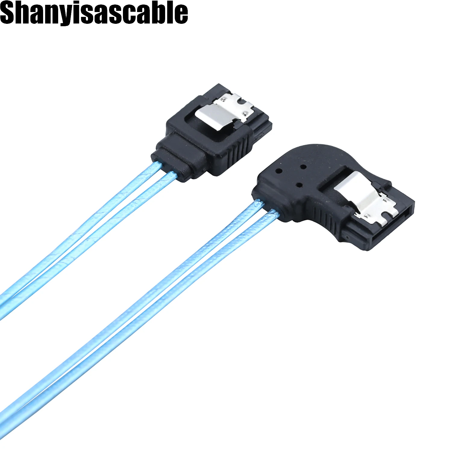 

0.3M SATA Data Cable,right Degree Serial ATA III 12 Gbps 7pin Female to Female Flat Data Cord With Locking Latch For SATA HDD