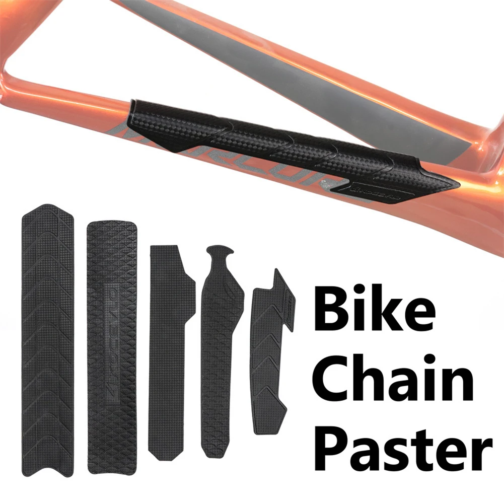 MTB Road Bike Frame Scratch-Resistant Sticker Silicone Bike Chain Protector Bike Downtube Chainstay Sticker Chain Guard Cover