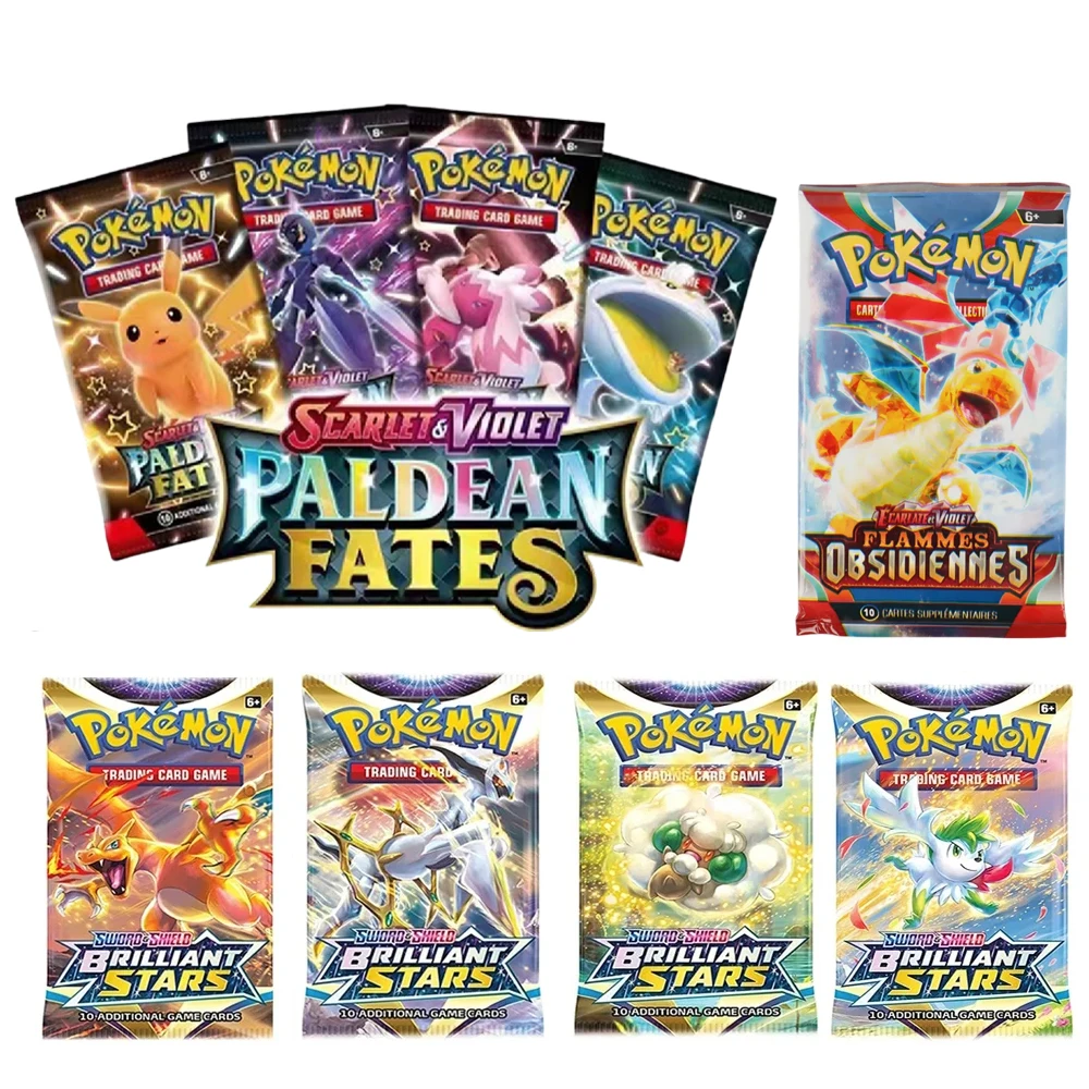 PALDEAN FATES cartas de Pokémon GX Tag Team Vmax Energy Shining, juego de cartas coleccionables, 40 unidades