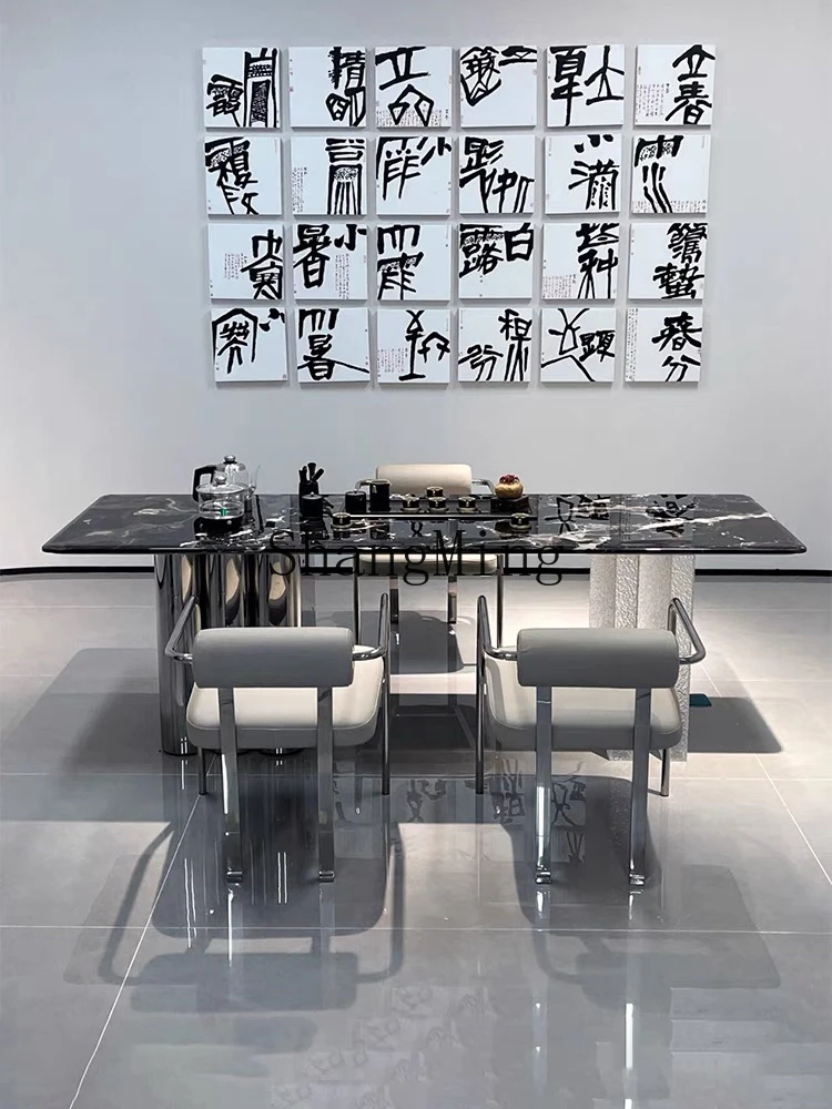 

CL luxury stone tea table light luxury modern high-end minimalist villa acrylic marble tea table