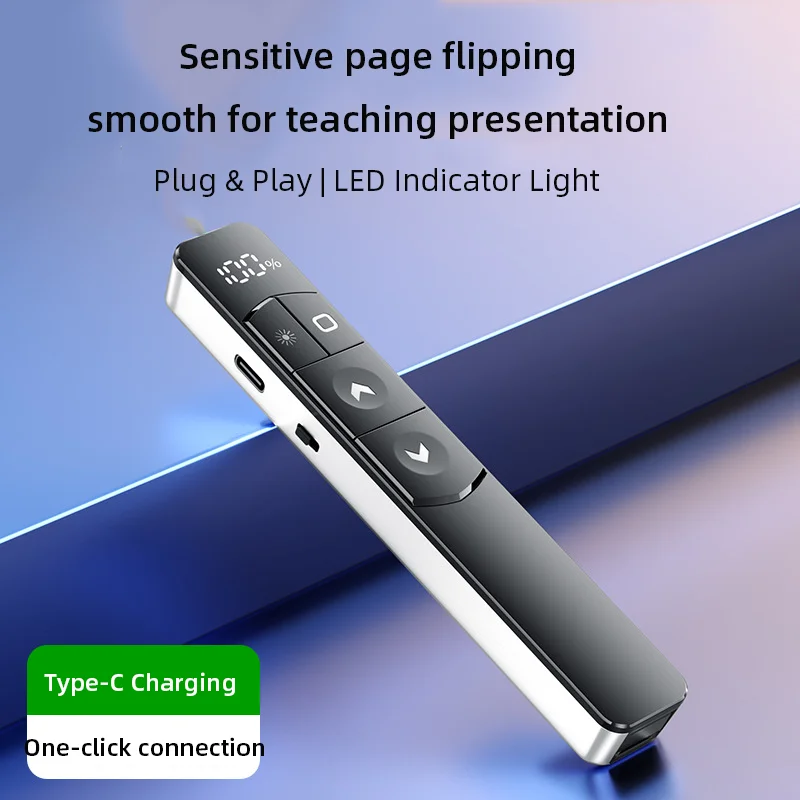 Wireless 2.4G Laser Page Turner Light Weight Rechargeable Long Battery Life For classroom teaching & conference presentations
