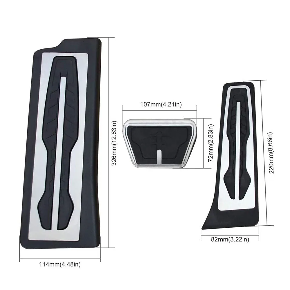 For BMW 2019-2025 330i G20 G21 LHD Gas Brake Foot Pedal Cover Cap Footrest Pads Trim Kit Set No Drill Steel Car Interior