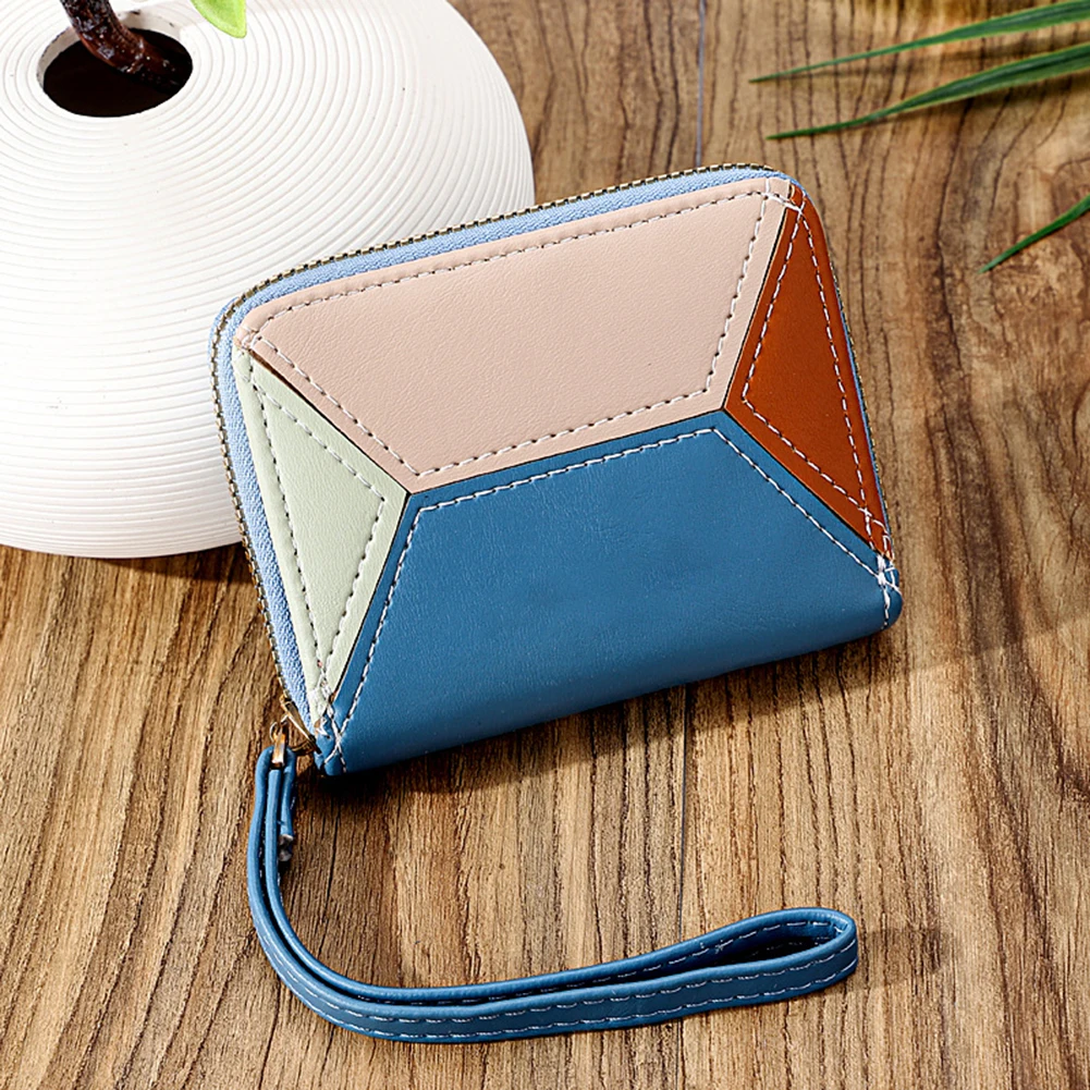 Fashion Color Matching Coin Purse Ultra-thin Large Capacity Card Box For Credit Card Storaging