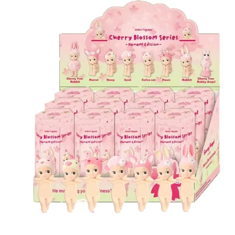 2025 جديد حار بيع سلسلة زهر الكرز صندوق أعمى لعبة هانامي طبعة تحصيل شخصية صغيرة سطح المكتب هدايا أعياد ميلاد للأطفال