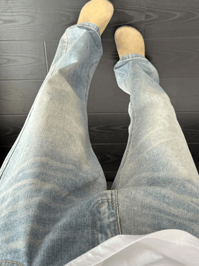 

Мужские джинсы American Waed свободного кроя: весенне-осенние, повседневные, прямые, модные, широкие, длинные брюки