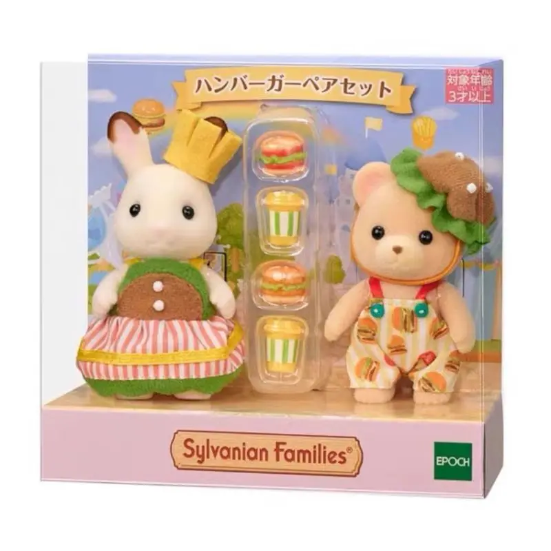 Sylvanian famílias originais animais família série brinquedos chaveiro cego aceessories figuras para meninos conjunto de cozinha crianças brinquedo presente da menina