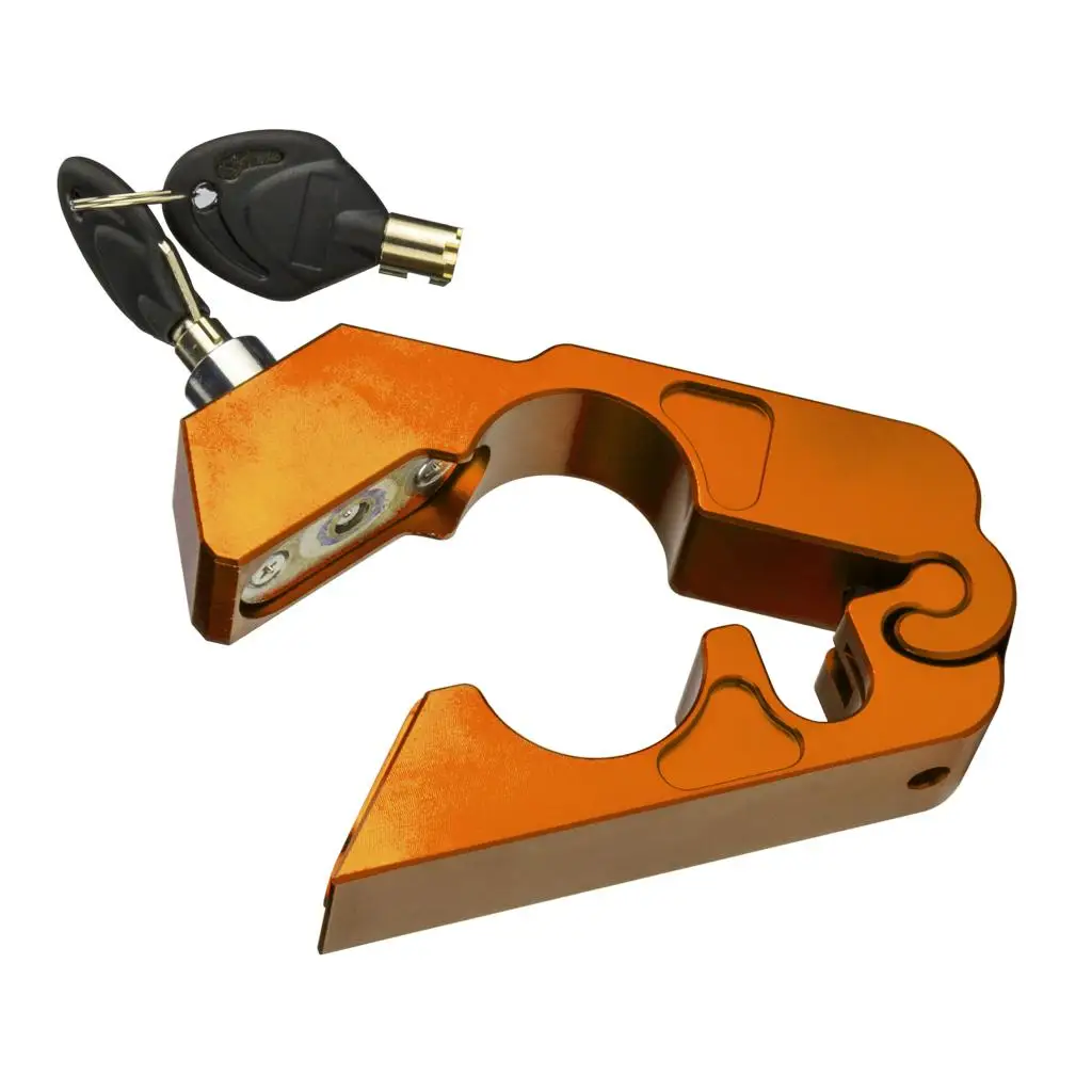 

Orange Motorcycle Lock Anti Theft Handlebar for Scooters ATV Street Bike Dirt Bike Motorbike