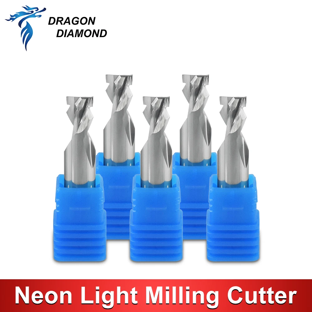 6mm 8mm 12mm Neon Light Stripe Milling Cutter CNC Router Bits LED Neon Bendable End Mill For Led Neon Signmaking