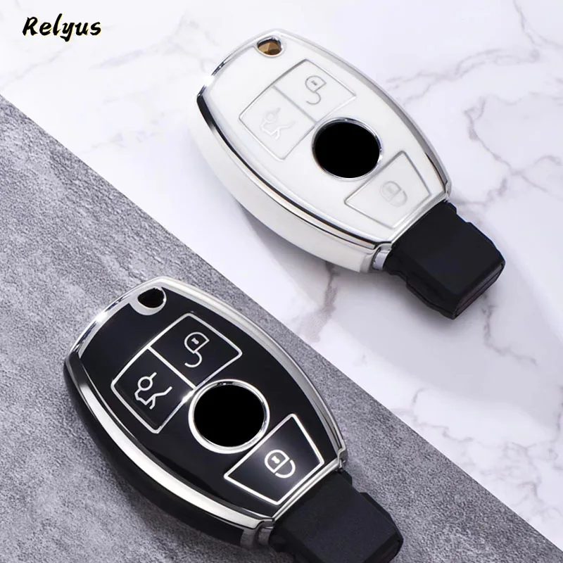 

Fashion TPU Car Key Case Cover Shell for Mercedes Benz A B C E Class GLS GLA GLK GLC CLS CLA AMG W203 W204 W205 W212 W463 W176