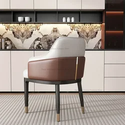 Italian Design Kitchen Dining Chairs Bedroom Hotel PU-leather Restaurant Dining Chairs Modern Dresser Home Furniture Chaise FYDC