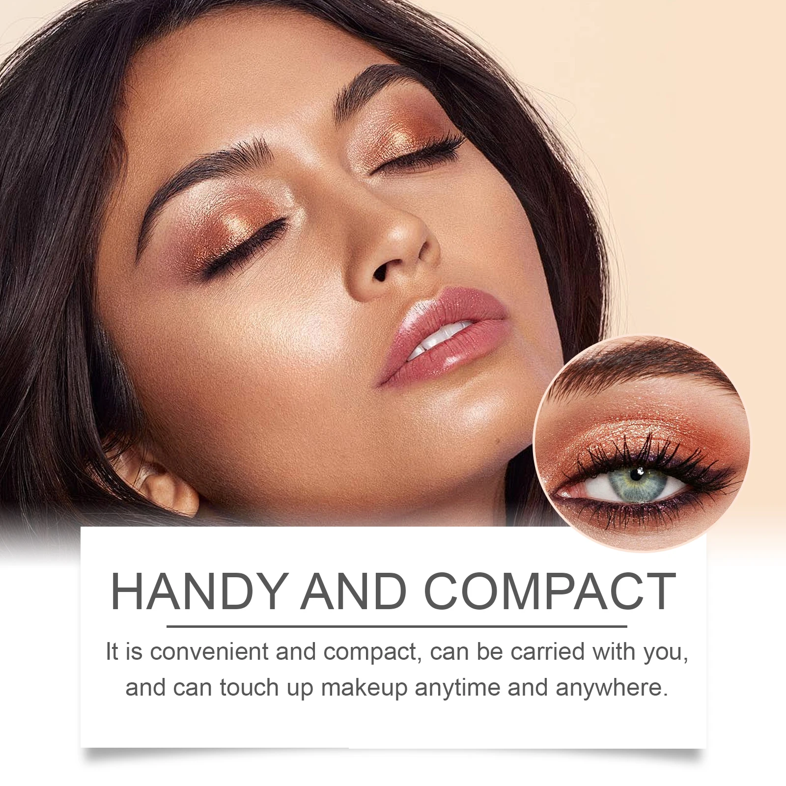 Strumento riutilizzabile per ombretto femminile Modello per trucco rapido per occhi Strumenti portatili per trucco per ombretto da viaggio adatti ai principianti