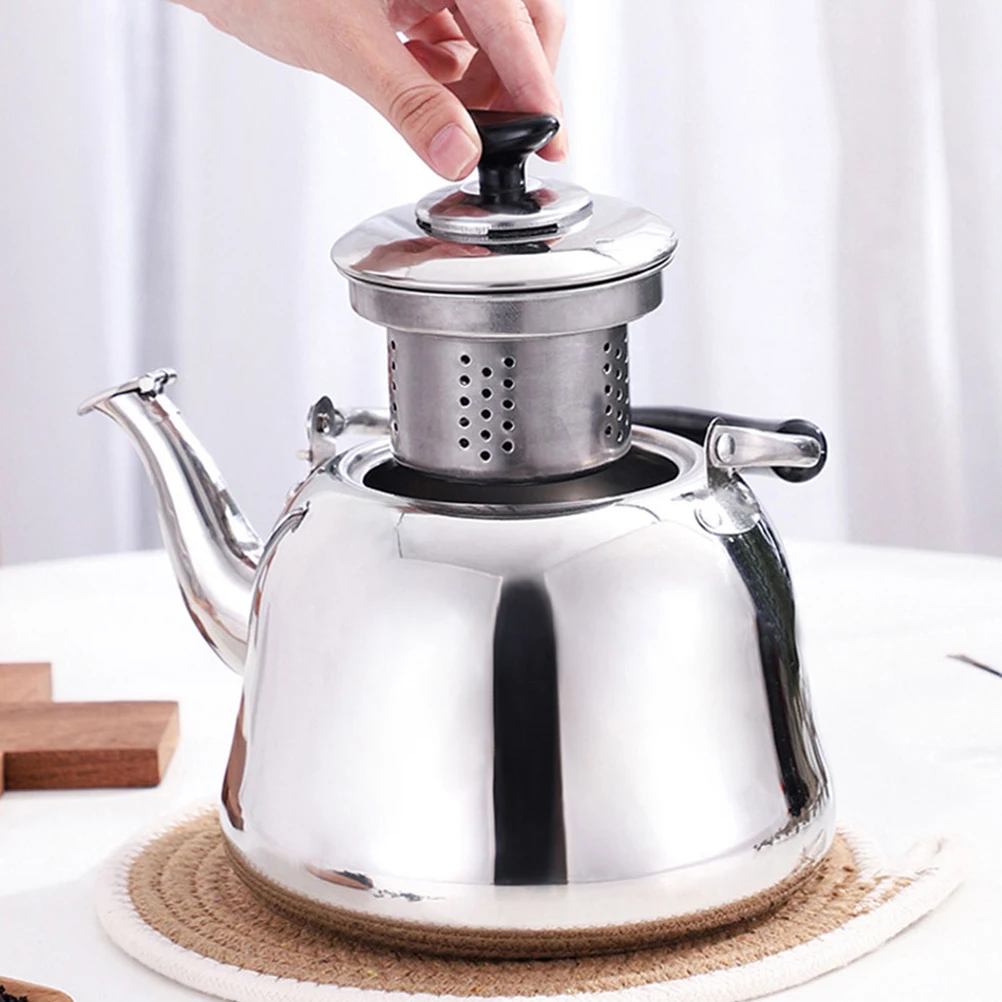 

Stainless Steel Whistling Kettle 1 5L Large Capacity Tea Kettle Stovetop Water Boiler Infuser Strainer Kitchen Tool