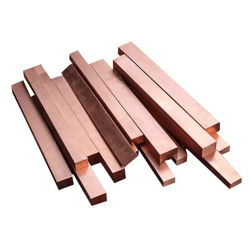 8x20x400mm Pure Copper Strip Red Copper Pad Foil Copper Plate Bar DIY CNC Material 8mm T2 Square 400mm Long