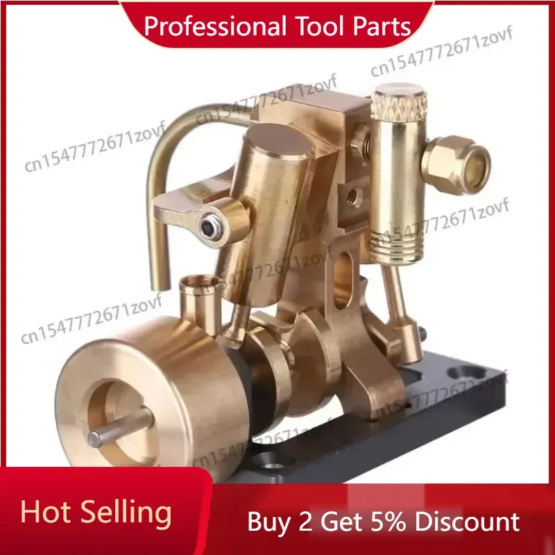 Mini inline two-cylinder steam engine model physics experimental toy, suitable for retro ship models within 40 cm