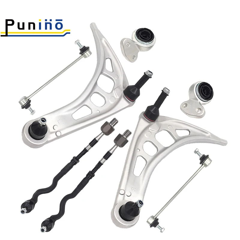 Punino Front Lower Control Arms Sway Bar End Link 8pcs for BMW E46 3Series 320i 323i Z4 325iS 330Ci 328i 1999 2000 - 2008