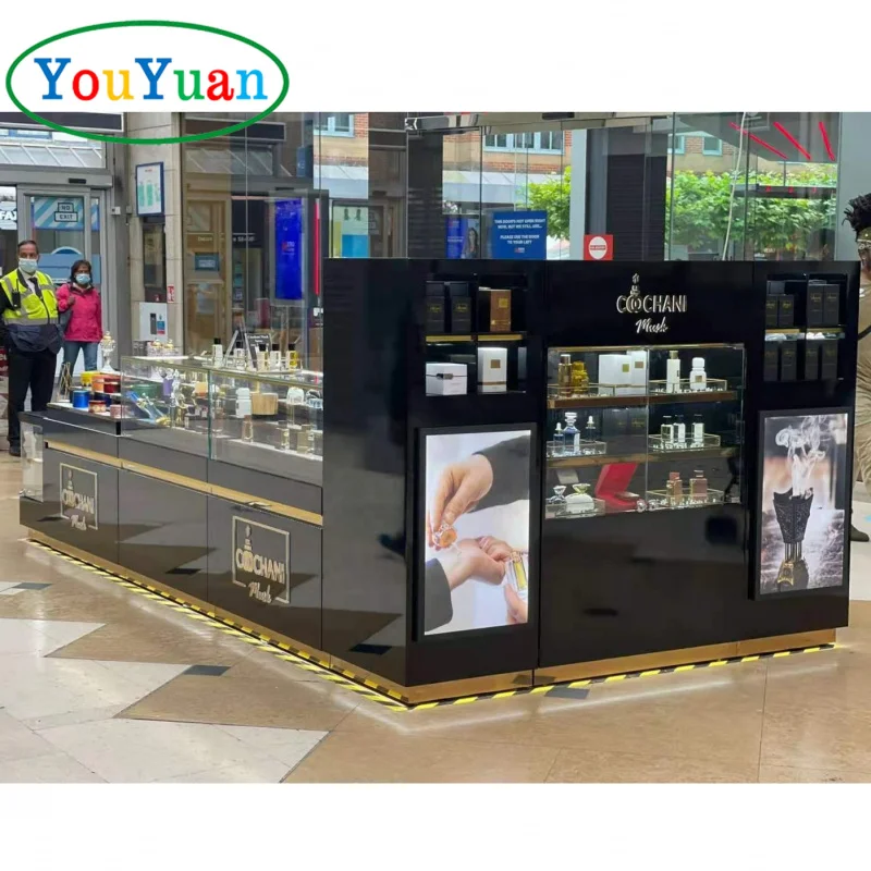 Youyuan-vitrina de exhibición de cosméticos, vitrina de vidrio para perfume, quiosco para venta de perfumes, centros comerciales