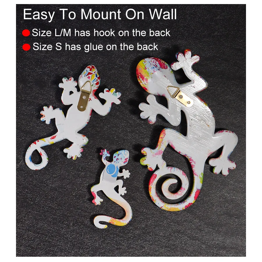 Creative Color House Lizard Statue Figurine Resin Sculpture Cabinet Wall Hang Home Office Bar Store Decoration Ornament Crafts