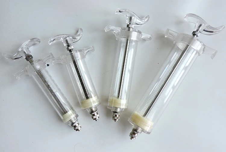 20 ml, 30 ml, 50 ml, 100 ml, Veterinär-Kunststoff-Stahlspritze mit automatischer Injektion für Rinder, Schafe, Schweine, Geflügel – Detail 5