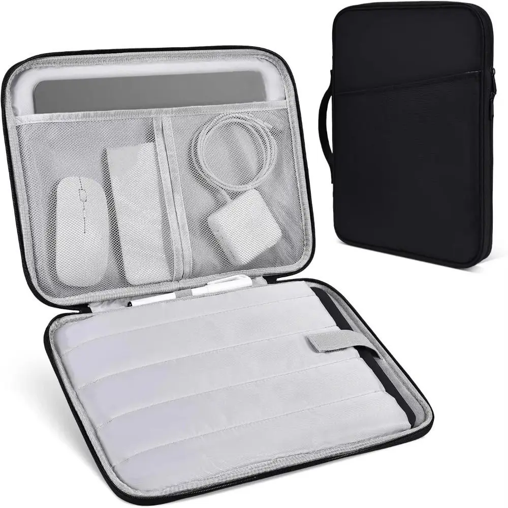 With Handle Portable Laptop Bags Waterproof Lightweight Laptop Case Multi-Layer Dual Zipper Computer Notebook Sleeve Travel