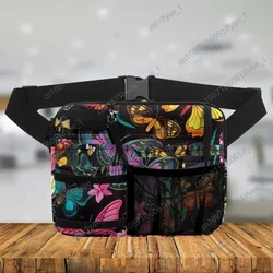 Luxury Designer Colorful Butterfly Print Medical -Pack Nurse Belt Organizer marsupio per accessori per infermiere Utility New