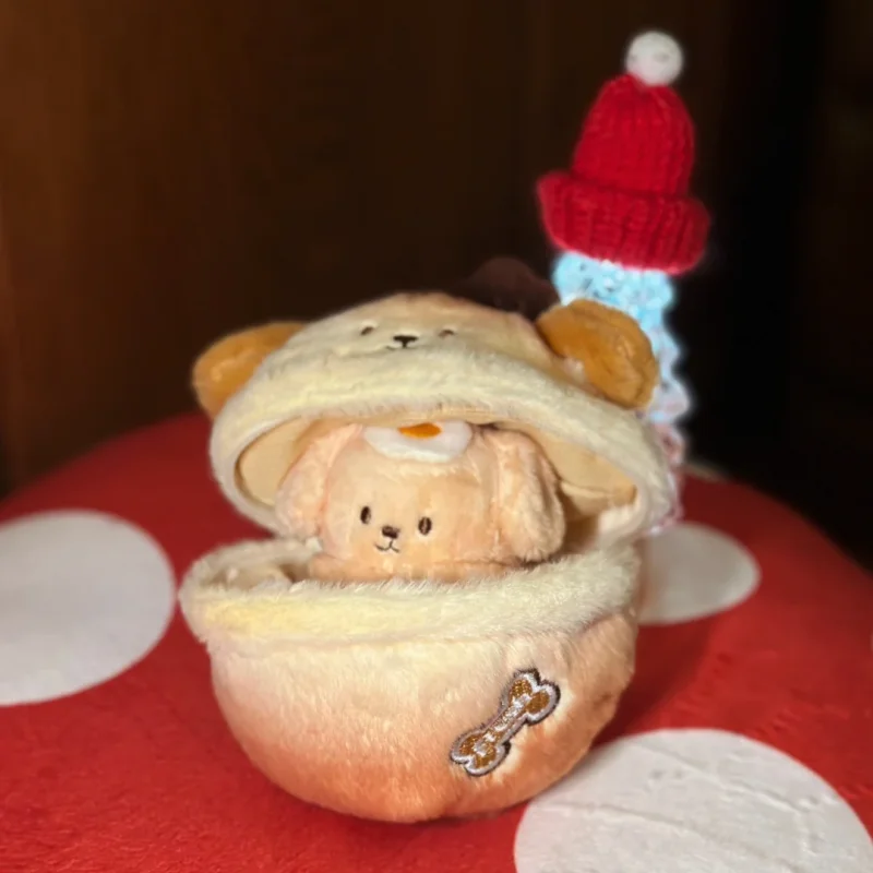 グリーンパーティーのかわいい犬のぬいぐるみキーホルダー目玉焼きの装飾ペンダントバックパック財布用学生ガールフレンドへの完璧なギフト